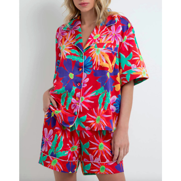 PatBO Aster Short Sleeve Pajama Set